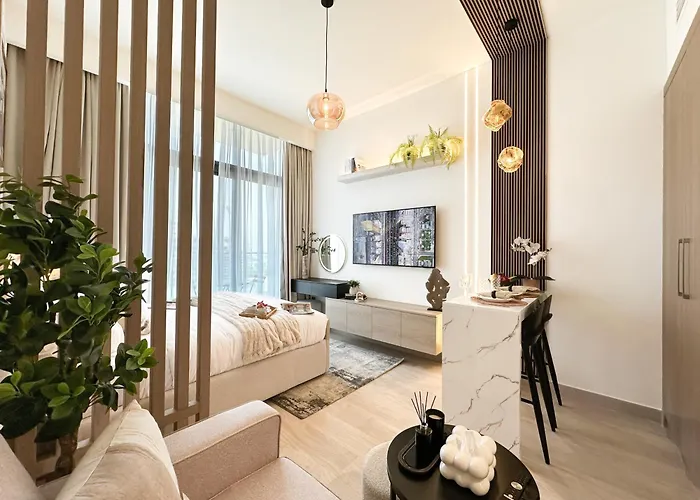 Trophy Modern Marvel Cozy Studio With Smart Features In Azizi Riviera