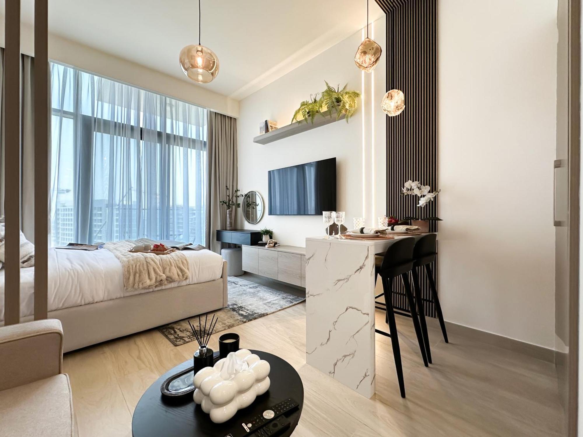 Trophy Modern Marvel Cozy With Smart Features In Azizi Riviera Apartment Dubai